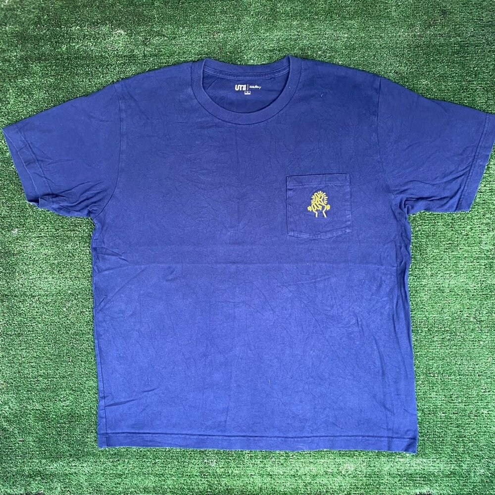 Uniqlo UT Keith Haring Pocket T-Shirt Navy L Pop Artist Signature Retro